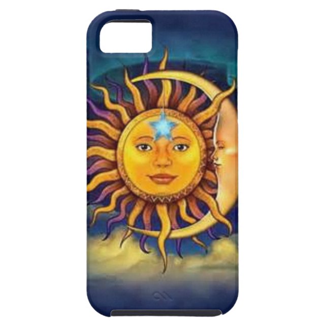 Yellow Sun and Moon Case-Mate iPhone Case (Back)