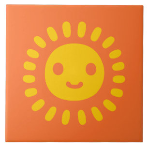 Yellow Sun Art Tile