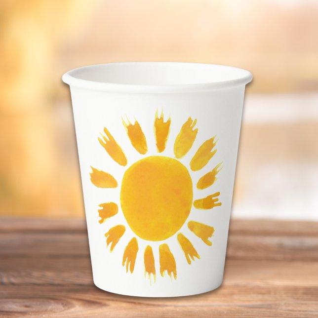 Yellow Sun First Birthday Party Paper Cups (Creator Uploaded)