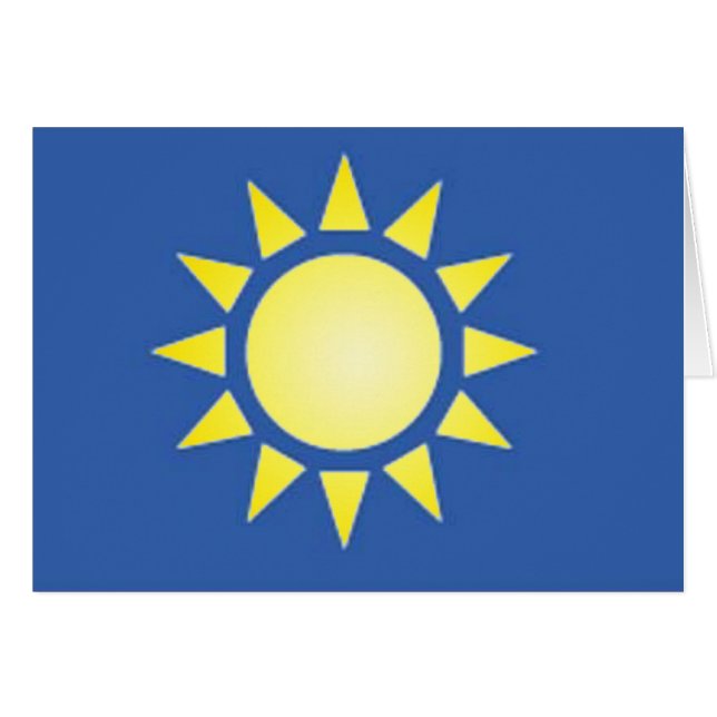 Yellow Sun Greeting/Note Card (Front Horizontal)