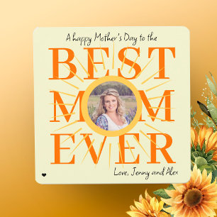 Yellow sun modern photo personalised Mother's Day 