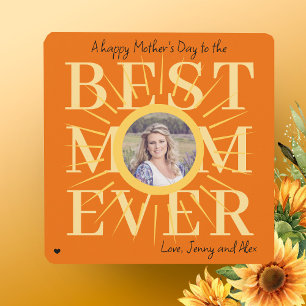 Yellow sun modern photo personalised Mother's Day 