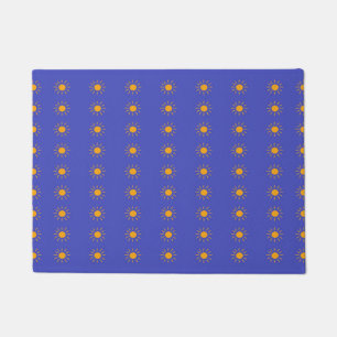Yellow sun pattern doormat