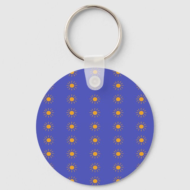 Yellow sun pattern key ring (Front)
