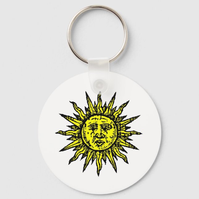 Yellow Sun Symbol Key Ring (Front)