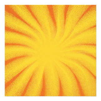 Yellow Sunburst Background – Retro Vintage Texture Photo Print