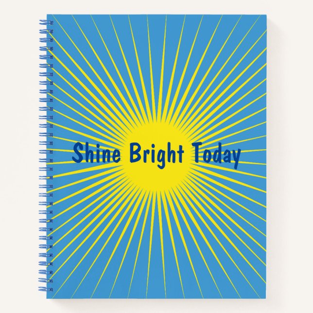 Yellow Sunburst Spiral Notebook (Front)