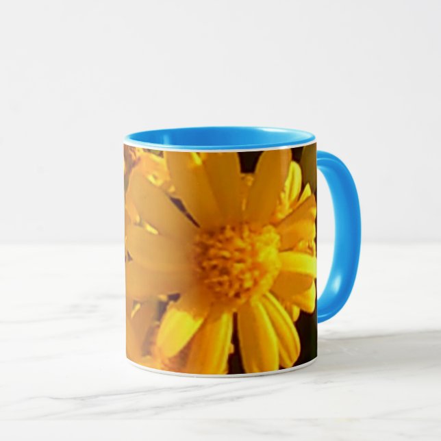 Yellow Sunflower 11 oz Combo Mug (Front Right)