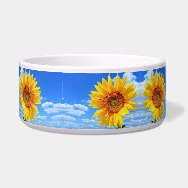 Yellow Sunflower and Bees Bowl (Front)