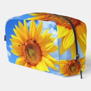 Yellow Sunflower and Bees Dopp Kit