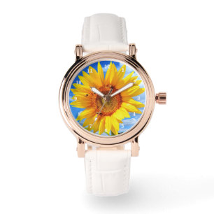 Yellow Sunflower and Bees Watch