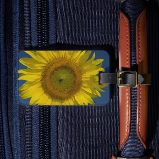 Yellow Sunflower and Blue Sky Luggage Tag
