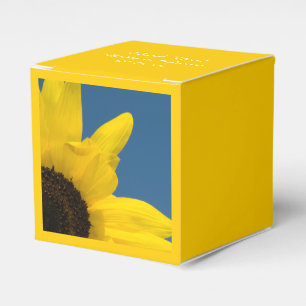 Yellow Sunflower and Blue Sky Wedding Favour Box