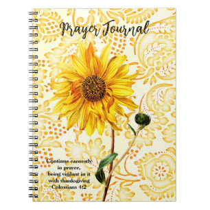 Yellow Sunflower Art Prayer Journal