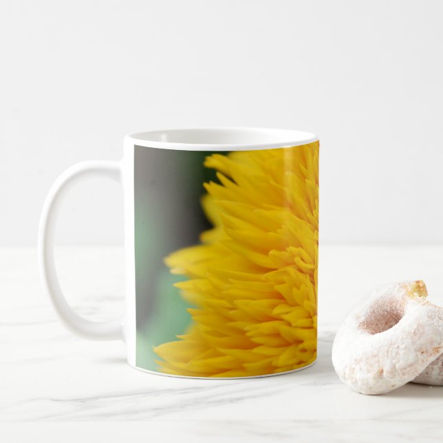Yellow Sunflower Blank Coffee Mug (With Donut)