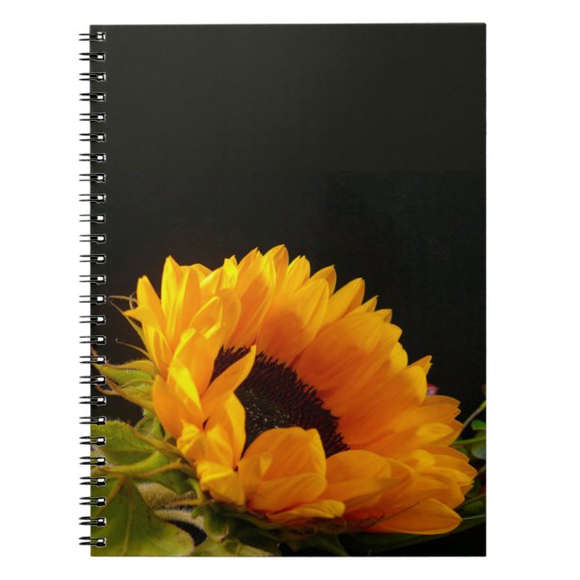 Yellow Sunflower Blossom Notebook (Front)