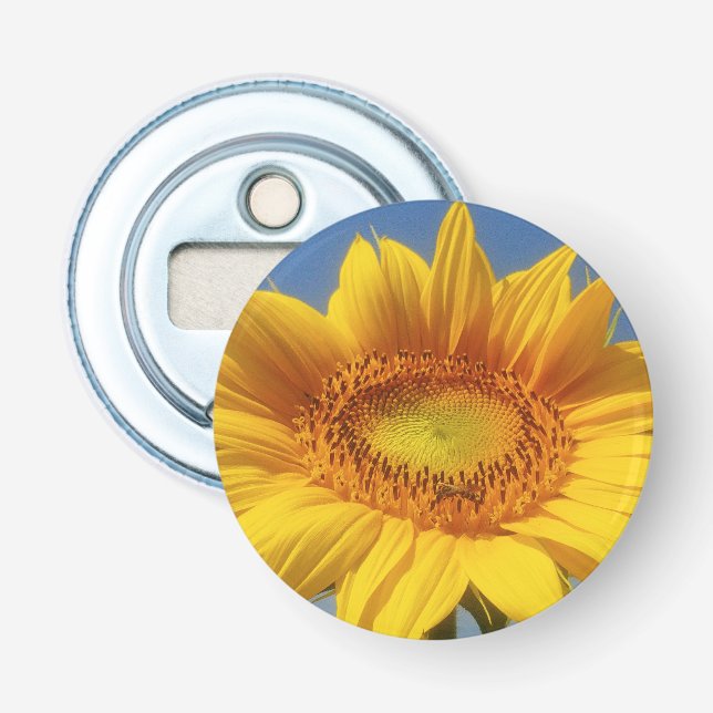 Yellow Sunflower Bottle Opener (Front)