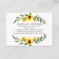 Yellow Sunflower Bridal Shower Display Shower