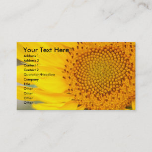 Yellow Sunflower Business Card