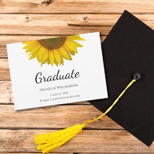Yellow Sunflower Class of 2023 Graduation   Announcement