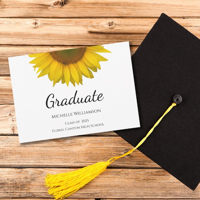 Yellow Sunflower Class of 2023 Graduation   Announcement (Creator Uploaded)
