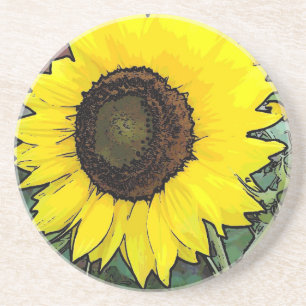 Yellow Sunflower Coaster