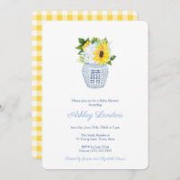 Yellow Sunflower Country Kitchen Baby Shower Party