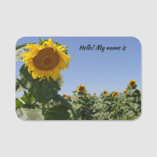 Yellow Sunflower Country Style Name Tag