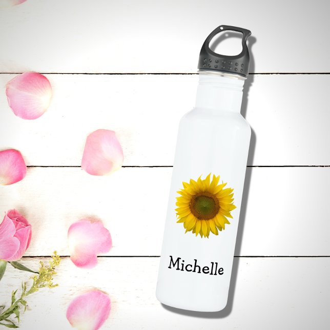 Yellow Sunflower Custom Cute Floral 710 Ml Water Bottle (Creator Uploaded)