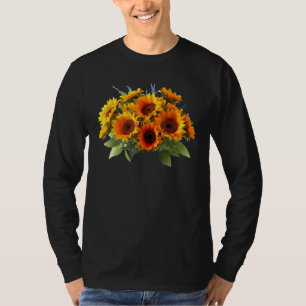 Yellow Sunflower Cute summer Sun flowers Floral Po T-Shirt