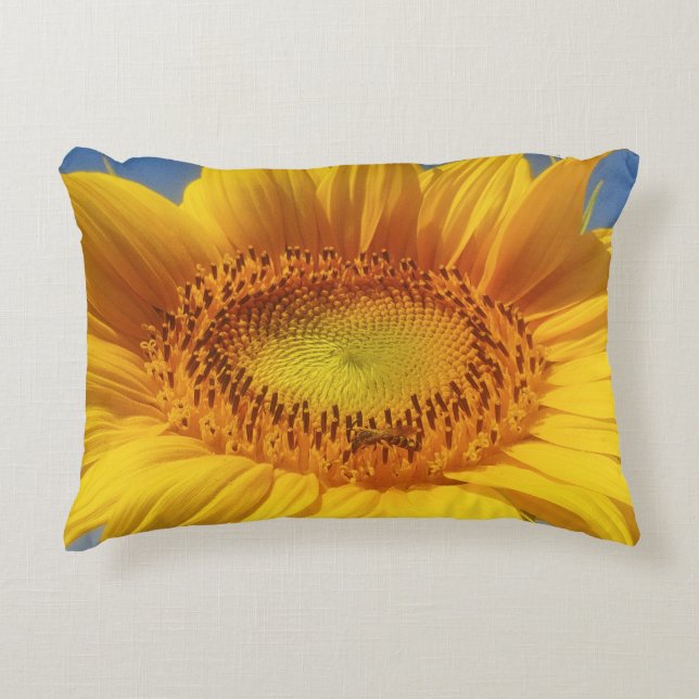 Yellow Sunflower Decorative Cushion (Front)