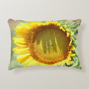 Yellow sunflower decorative cushion