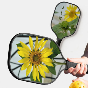 Yellow Sunflower Delicate Floral Photographic Pickleball Paddle
