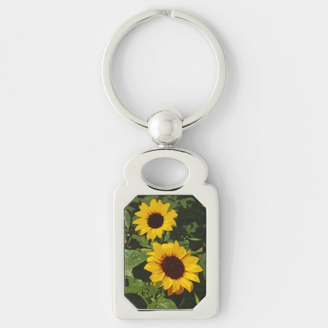 Yellow sunflower design keychain (Front)