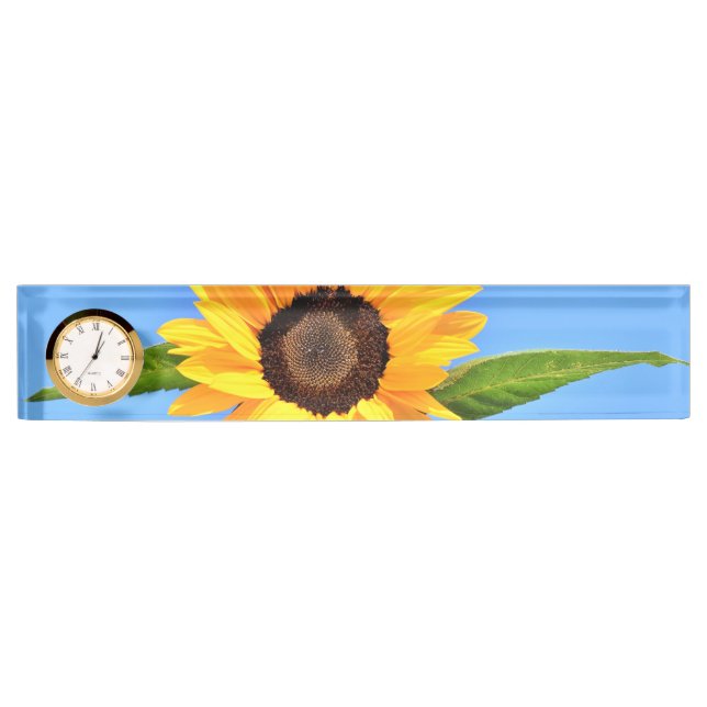 Yellow Sunflower Desk Name Plate (Front)