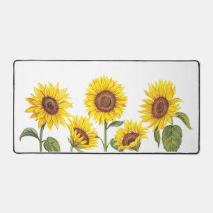 Yellow Sunflower Desktop Carpet Desk Mat