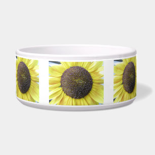 Yellow Sunflower Dog Bowl