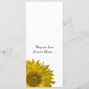Yellow Sunflower Edge Wedding Program Programme