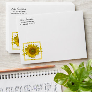Yellow Sunflower Envelope