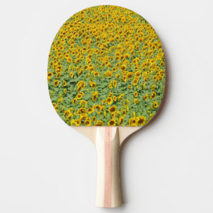 Yellow Sunflower Field Ping Pong Paddle