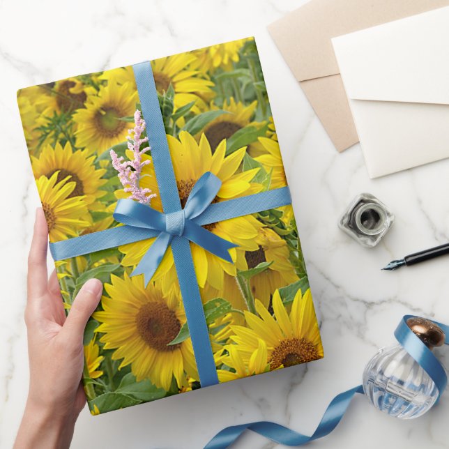 Yellow Sunflower Field Wrapping Paper (Gifting)