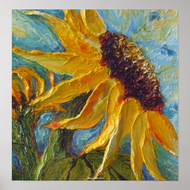 Yellow Sunflower Fine Art Poster (Front)