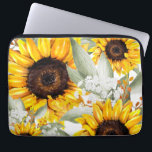 Yellow Sunflower Floral Rustic Fall Flower Laptop Sleeve<br><div class="desc">This is an awesome design for anyone who loves sunflowers. I can design any product you’d like so please message me if you are looking for other items. *Please note I am just a designer and don't control Zazzle shipping and manufacturing. For any questions pertaining to these, please contact Zazzle...</div>