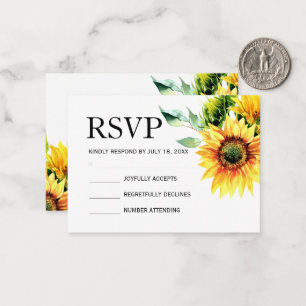 Yellow sunflower floral vibrant spring bouquet card