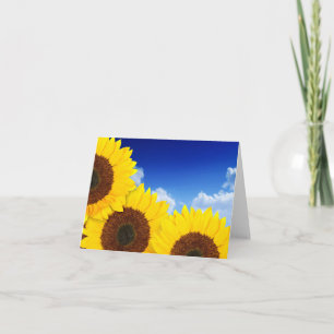 Yellow Sunflower Flower Hello, Love, Miss You Card