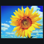 Yellow Sunflower Flyer<br><div class="desc">Flyers with Yellow Sunflower and Bees on Blue Sky Summer Day - or Choose / Add Your Unique Photo - Image / Text - Name / Colour / Font / Size / more - Make Your Special Flyer Gift - Resize and move or remove and add image / text with...</div>