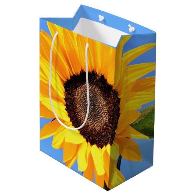 Yellow Sunflower Gift Bag (Back Angled)
