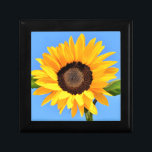 Yellow Sunflower Gift Box Summer Blue Sky<br><div class="desc">Gift Boxes with Yellow Sunflower Against Sun on Blue Sky - Summer Day - Photo Flower Nature - You can also personalise - Choose / Add Your Unique Photo - Image / Text - Name / Colour / Font / Size / more - Make Your Special Gift - Resize and...</div>