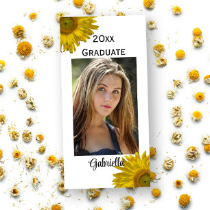 Yellow Sunflower Graduation Announcement Photo