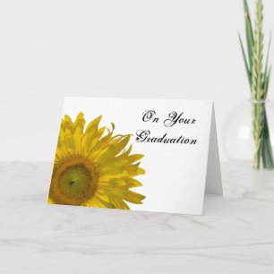 Yellow Sunflower Graduation Congratulations Card